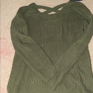 Army green sweater